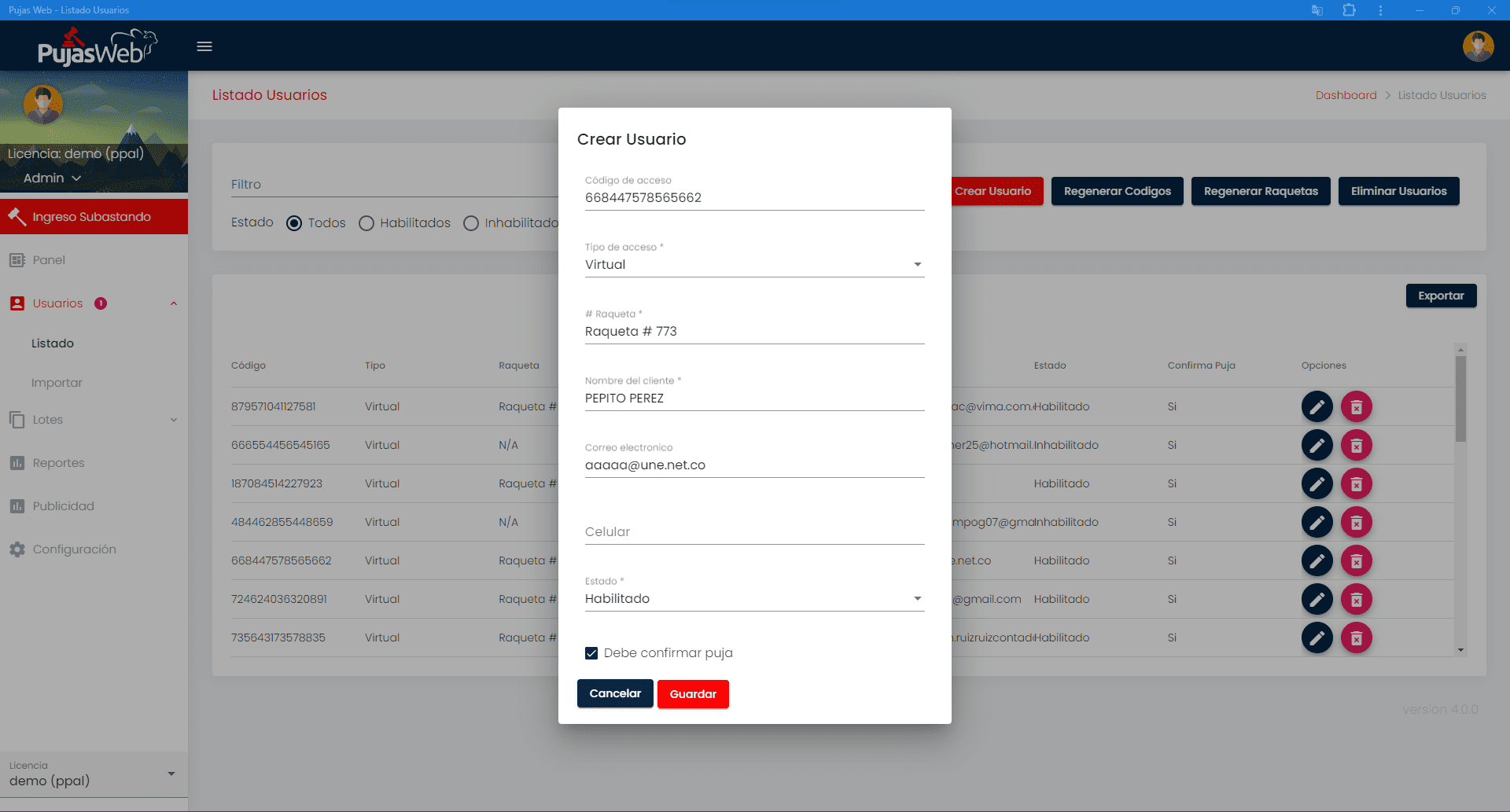  Administrar Usuarios